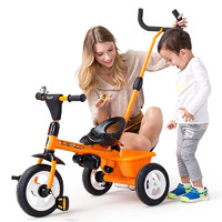 Babyjoey 英国Babyjoey 儿童三轮车脚踏车1-3-5岁 简易自行车多功能手推车 TT102 兰博基尼橙