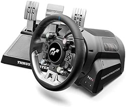 THRUSTMASTER 圖馬思特 T-GT II，官方授權PlayStation 5和GT7賽車方向盤 3 踏板套裝。