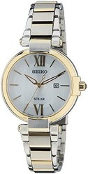 SEIKO 精工 Solar 女士手表 不锈钢 带金属表带 SUT154P1, 多色 / 银色, 手镯