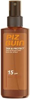 Piz Buin Tan &amp; Protect，晒黑促进剂防晒油喷雾，防晒系数 SPF15，防水且快速吸收，150 毫升