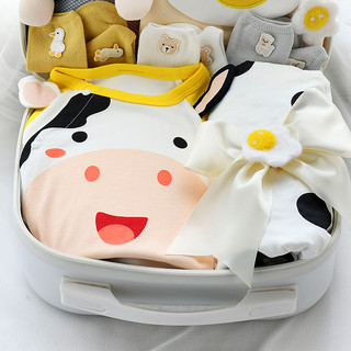 LAN KA XIAO XIONG 兰咖小熊 LANKA-4654541515 婴儿礼盒 四季长袖款 15件套 奶牛布丁 59cm