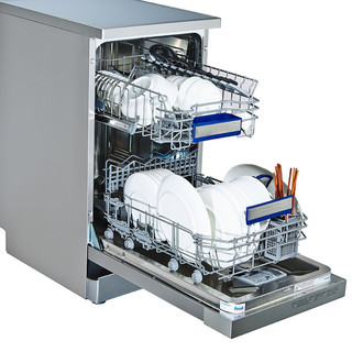 SIEMENS 西门子 洁净系列 SR23E851TI 独立式洗碗机 9套 银色