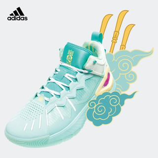adidas 阿迪达斯 罗斯Son of Chi 3 Kingdoms男女签名版专业篮球鞋HQ4503 绿/淡白绿/紫/黄