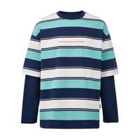 JACK&JONES 杰克琼斯 男女款圆领长袖T恤 221102030 灰绿色 XL