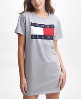 TOMMY HILFIGER 汤米希尔费格 女士印花 T 恤连衣裙