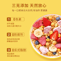 小黄象 儿童麦片水果坚果酸奶燕麦片谷物脆营养早餐108g*3