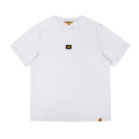 CAT 卡特彼勒 男女款圆领短袖T恤 CK1TSQD1011 白色 S