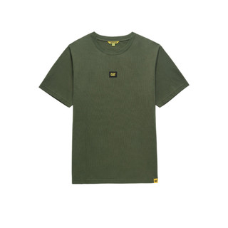 CAT 卡特彼勒 男女款圆领短袖T恤 CK1TSQD1011 墨绿色 XXXL