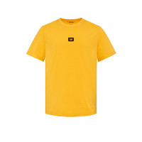 CAT 卡特彼勒 男女款圆领短袖T恤 CK1TSQD1011 黄色 S