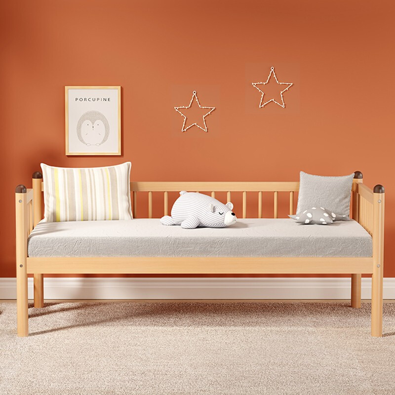 欧洲aa级山毛榉木 拼接床 儿童床 实木床 床边床婴儿床 三面围栏180*