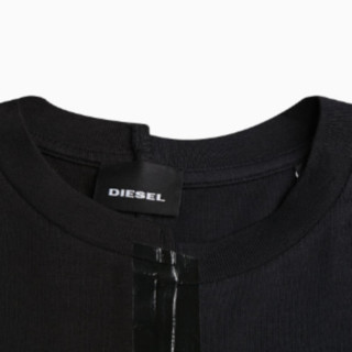 DIESEL 迪赛 男士圆领短袖T恤 A003260CATM 黑色 XL