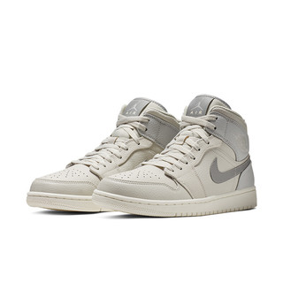 AIR JORDAN 正代系列 Air Jordan 1 Mid SE 男子篮球鞋 852542-003 灰/白 42.5