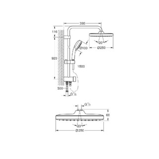 GROHE 高仪 维达利系列 2668000C+34155003 恒温花洒套装