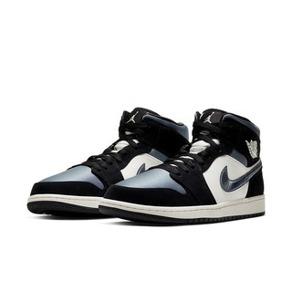 AIR JORDAN 正代系列 Air Jordan 1 Mid SE 男子篮球鞋 852542-011 黑/白/灰 43