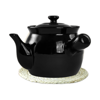 KANGSHU 康舒 砂锅(17cm、3.6L、陶瓷、黑色)