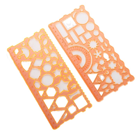 zc 争创 Q0059 几何多功能尺 橘色 2把装