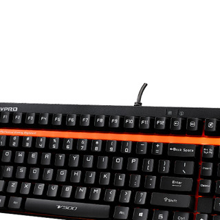 RAPOO 雷柏 V500 87键 有线机械键盘 黑色 雷柏黑轴 无光