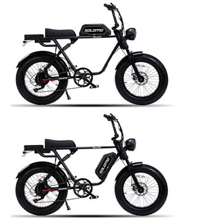 SOLOMO 索罗门 Y1 电动自行车 TDS0019Z 48V10Ah石墨烯锂电池 黑色 快充版
