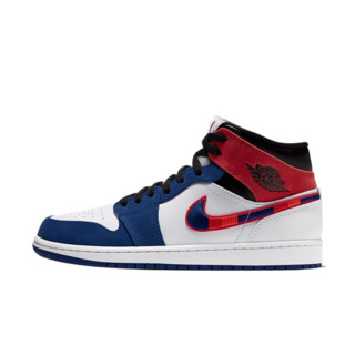 AIR JORDAN 正代系列 Air Jordan 1 Mid SE 男子篮球鞋 852542-146 白/蓝/红 44