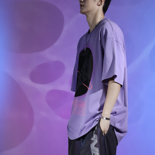 BJHG 男女款圆领短袖T恤 20DT152 罗兰紫 M