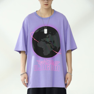 BJHG 男女款圆领短袖T恤 20DT152 罗兰紫 M