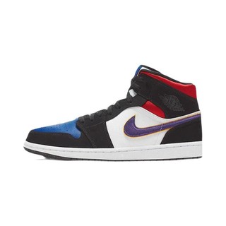 AIR JORDAN 正代系列 Air Jordan 1 Mid SE 男子篮球鞋 852542-005 蓝/黑/红 43