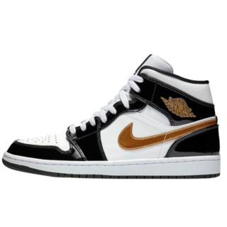 AIR JORDAN 正代系列 Air Jordan 1 Mid SE 男子篮球鞋 852542-007 黑/白/金 41