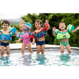 DECATHLON 迪卡侬 儿童游泳臂圈装备浮力浮袖漂手臂圈浮圈宝宝小孩初学NAB E2686127小恐龙15-30KG均码