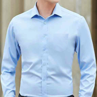 kindon 金盾 男士长袖衬衫 J02121 蓝色 2XL