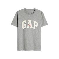Gap 盖璞 男女款圆领短袖T恤 848801 灰色 L