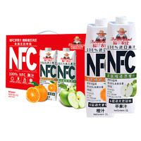 福兰农庄 进口福兰农庄100%NFC纯果汁双拼口味大瓶1L*4瓶饮料橙汁+苹果汁