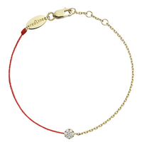 red Line 巴黎红绳 ILLUSION系列 20HJ 雪花18K黄金钻石手绳 0.05克拉 17.5cm 1g 半绳半链款