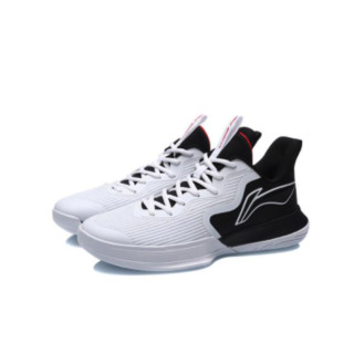 LI-NING 李宁 闪能 男子篮球鞋 ABCR007-3 标准白/黑色 45.5