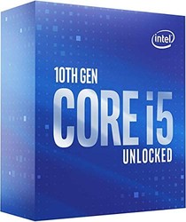 intel 英特尔 Core i5-10600K 台式机处理器，6 核高达 4.8 GHz 解锁 LGA1200(Intel 400 系列芯片组)，125W