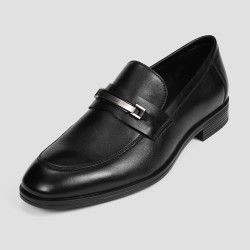 goldlion金利来皮鞋男士商务休闲套脚时尚马衔扣装饰头层牛皮鞋