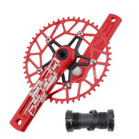 Litepro 折叠车曲柄+盘片 红色 52齿