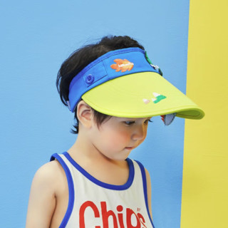 lemonkid 柠檬宝宝 LK2210019 儿童卡通空顶帽 造型款 欢乐黄喷火龙 46-50cm