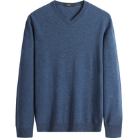 FIRS 杉杉 男士V领羊毛衫 FT2204TM036 湖蓝 2XL