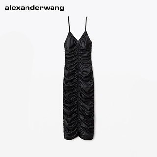 alexanderwang亚历山大王女士针织褶皱吊带中长款连衣裙