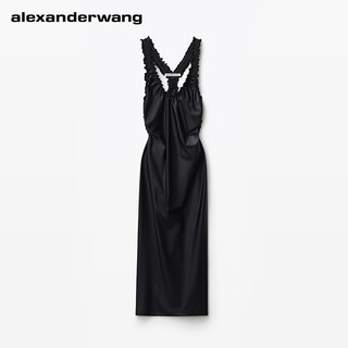alexanderwang亚历山大王女士氨纶平纹布镂空紧身连衣裙黑色