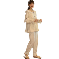 YUZHAOLIN 俞兆林 女士家居服套装 ZY-SYW017 奶白蝴蝶结 L