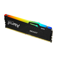 Kingston 金士顿 FURY Beast野兽系列 DDR5 4800MHz RGB 台式机内存 灯条 黑色 8GB KF548C38BBA-8