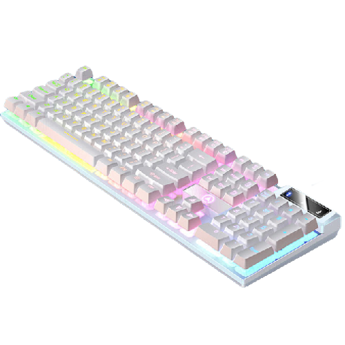 YINDIAO 银雕 K500 键盘 白色 G15鼠标 有线键鼠套装