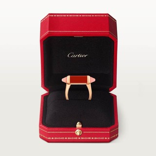 Cartier 卡地亚 Les Berlingots de Cartier系列 B4237700 女士时尚18K玫瑰金玉石戒指 64mm 七夕限量版