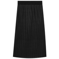 A21 女士中长款半身裙 R414247001 黑色 L