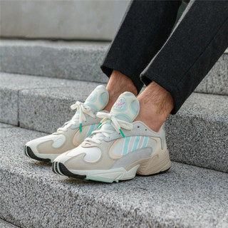 adidas ORIGINALS Yung-1 中性休闲运动鞋 CG7118 浅灰/薄荷绿 42