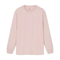 UNIQLO 优衣库 AIRism 男女款圆领长袖T恤 433037 粉红色 M