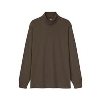 UNIQLO 优衣库 男士高领长袖T恤 440525 深褐色 XL