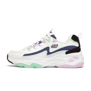 SKECHERS 斯凯奇 D'lites 4.0 女子休闲运动鞋 149493/WBKB 白色/黑色/海军蓝色 37