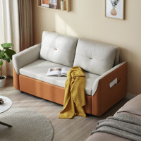 LINSY 林氏家居 简约多功能沙发床小户型两用抽拉伸缩家具 G021星海蓝（科技布） 1.5m 沙发床